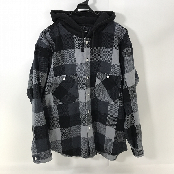 実際に弊社で買取させて頂いたBEAMS/ビームス フード チェック ネルシャツ 11-11-1035-457/L