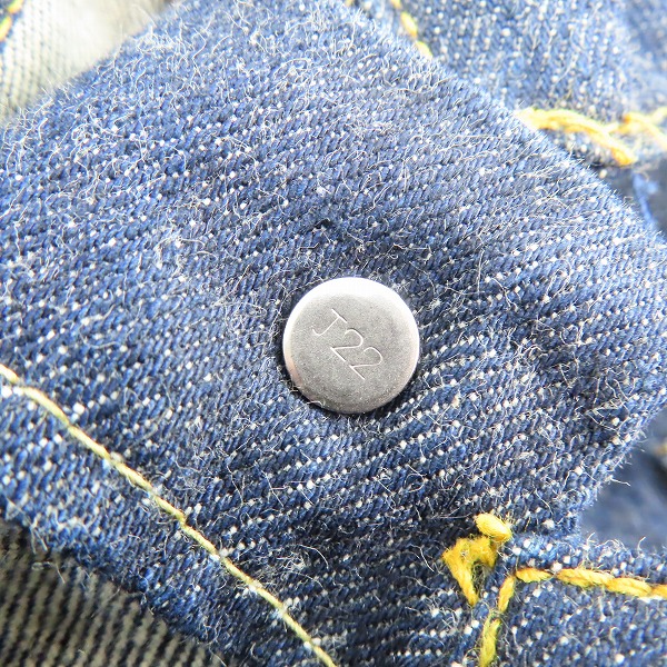 実際に弊社で買取させて頂いたLEVIS/リーバイス 506 1st ビッグE デニムジャケット J22刻印 71506-XX/34の画像 5枚目