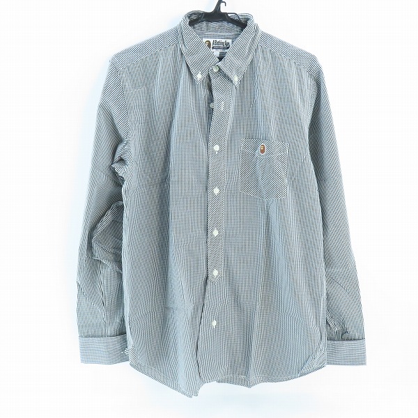 実際に弊社で買取させて頂いたA BATHING APE/アベイシングエイプ ギンガムチェック ボタンダウンシャツ/L