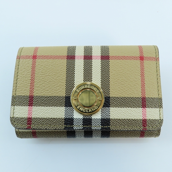 実際に弊社で買取させて頂いたBURBERRY/バーバリー ノバチェック PVC ホック 三つ折り 財布 ウォレット