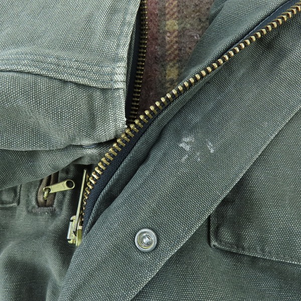 実際に弊社で買取させて頂いたCarhartt/カーハート ヴィンテージ ロング丈 カバーオールダックジャケット PB2366/XLの画像 8枚目