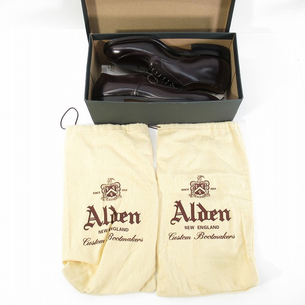 実際に弊社で買取させて頂いたALDEN/オールデン シェルコードバン Vチップ レザーシューズ 54321/7.5の画像 8枚目