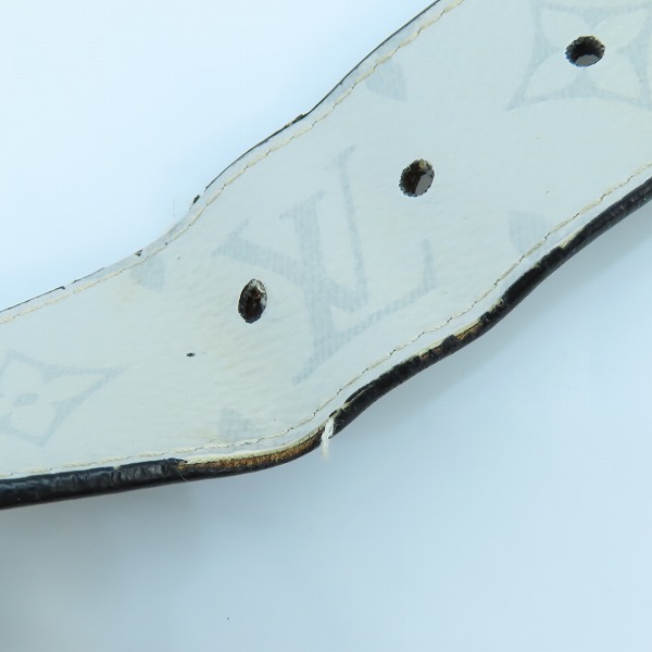 実際に弊社で買取させて頂いたLOUIS VUITTON  ルイヴィトン モノグラム サンチュール リヴェルソ Ｍ0003 レザーベルト ホワイト 110/44の画像 8枚目