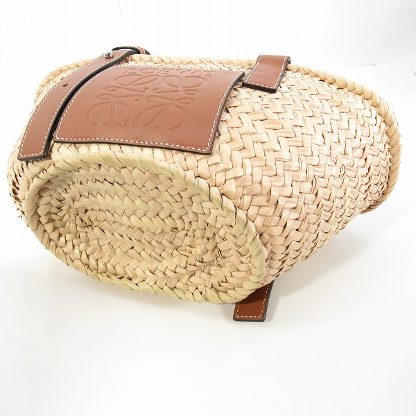 実際に弊社で買取させて頂いたLOEWE/ロエベ バスケットバッグ（ヤシの葉&カーフ）スモールの画像 2枚目
