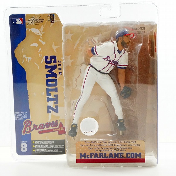 実際に弊社で買取させて頂いた【未開封】McFARLANE/マクファーレン アトランタ・ブレーブス #29 JOHN SMOLTZ ジョン・スモルツ 白 フィギュア