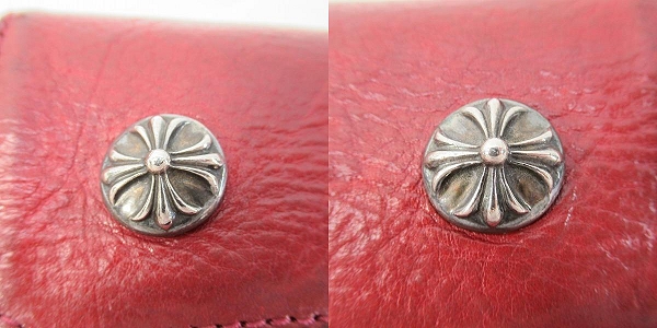 実際に弊社で買取させて頂いた【インボイス原本】CHROME HEARTS/クロムハーツ WAVE/ウェーブウォレット クロスボタン/長財布の画像 5枚目