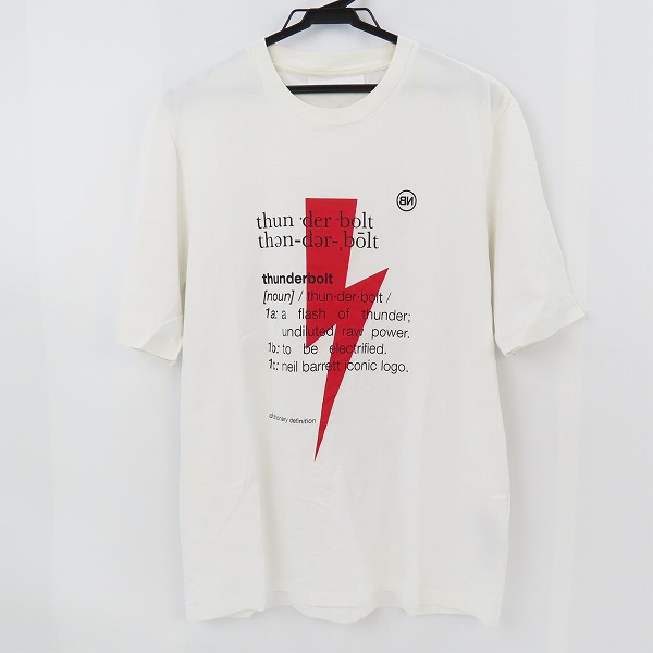 実際に弊社で買取させて頂いたNEIL BARRETT/ニールバレット 21SS サンダーボルト 半袖Tシャツ PBJT897S Q514S/M