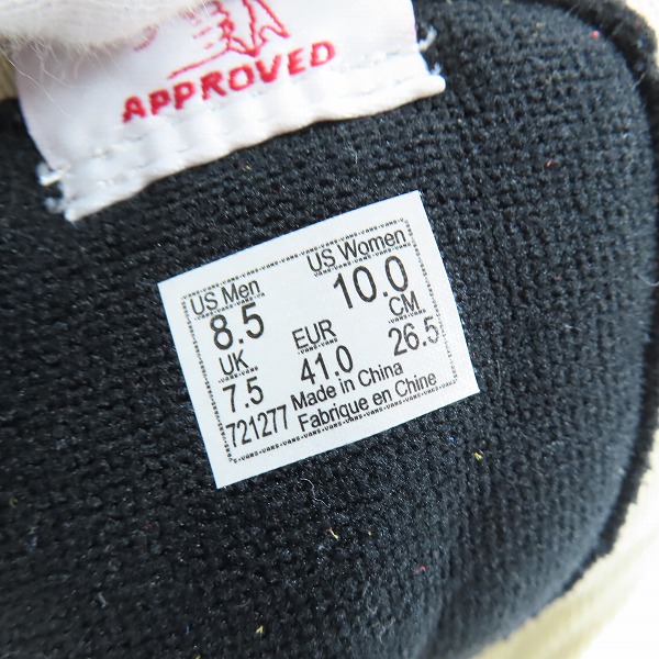 実際に弊社で買取させて頂いた【未使用】VANS/バンズ SK8-HI REISSUE 38/ 50th Anniversary/50周年記念 ハイカットスニーカー VN0A2XS1JSN/721277/26.5の画像 5枚目