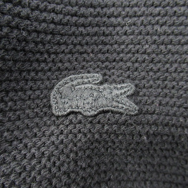 実際に弊社で買取させて頂いたLACOSTE/ラコステ ミリタリーニットカーディガン ブラック AH138EM /5の画像 3枚目
