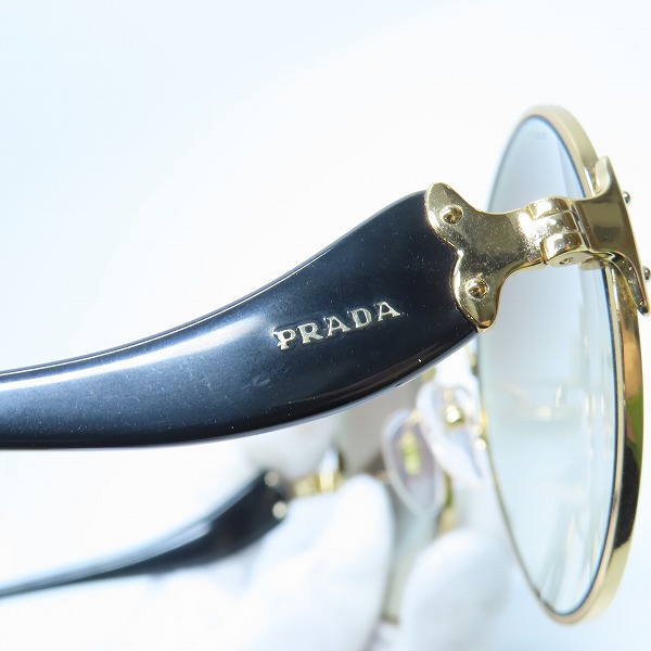 実際に弊社で買取させて頂いたPRADA/プラダ ラウンド型/ウェーブテンプル サングラス SPR55T の画像 5枚目