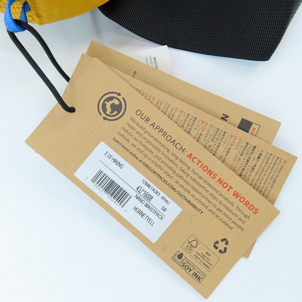 実際に弊社で買取させて頂いた【未使用】GREGORY/グレゴリー ナノ  ウエストパック/ボディバッグ ホーネットイエローの画像 7枚目