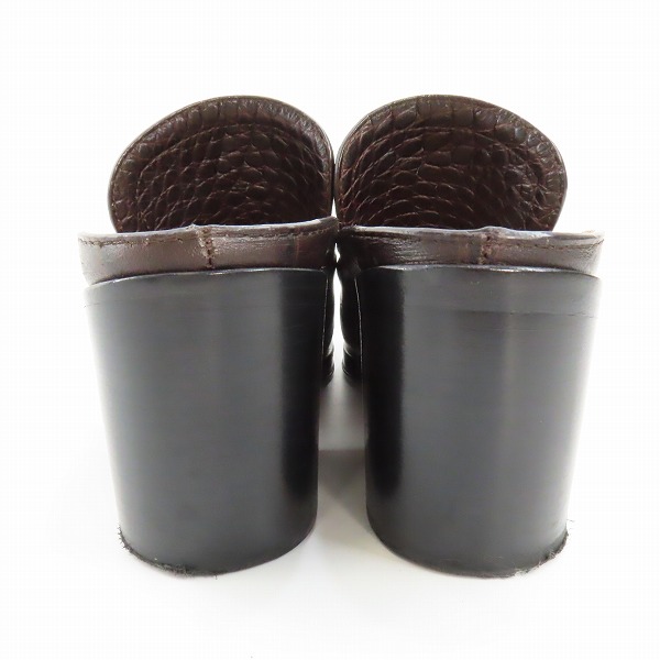 実際に弊社で買取させて頂いたBOTTEGA VENETA/ボッテガ ヴェネタ クロコ型押し ヒールローファー/37.5の画像 1枚目