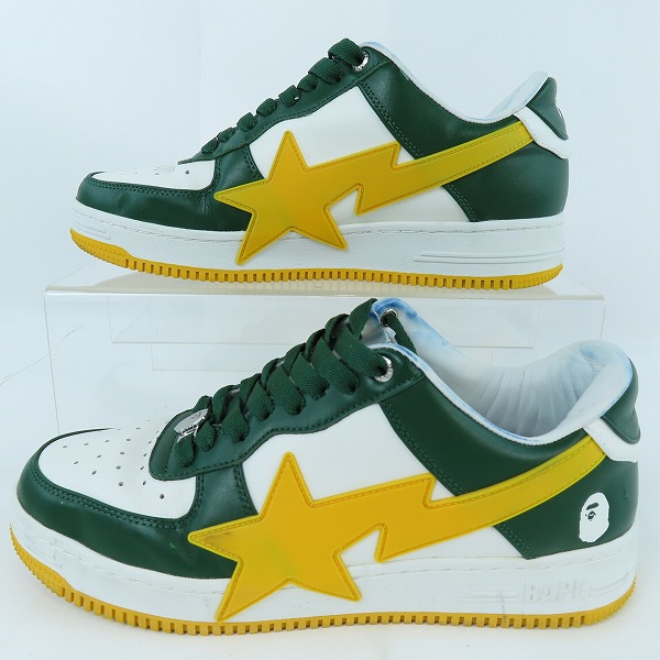 実際に弊社で買取させて頂いたA BATHING APE/アベイジングエイプ BAPE STA/ベイプスタ ローカットスニーカー OZXSHMX91309N/27.5の画像 3枚目