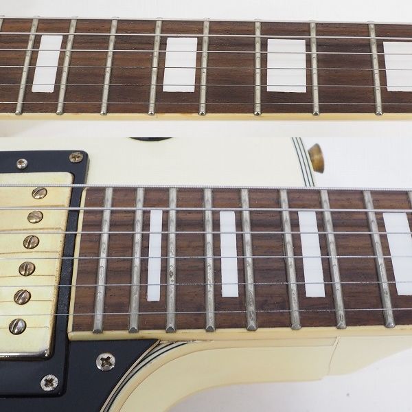 実際に弊社で買取させて頂いた★ Maison/メイソン レスポールカスタムType ホワイト セットネック エレキギターの画像 3枚目