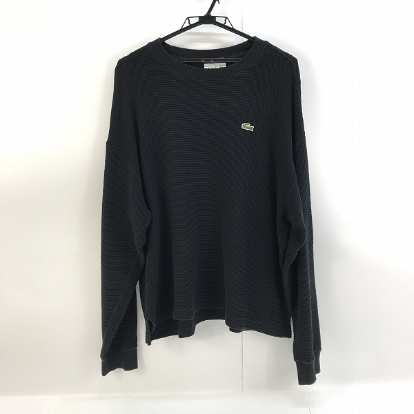 実際に弊社で買取させて頂いたLACOSTE/ラコステ JOURNAL STANDARD relume 別注 オーバーサイズ サーマル カットソー ブラック TH231LJ /L