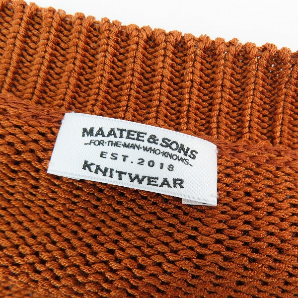 実際に弊社で買取させて頂いたMAATEE&SONS/マーティーアンドサンズ シルク カーディガン MT3103-0101/1の画像 2枚目