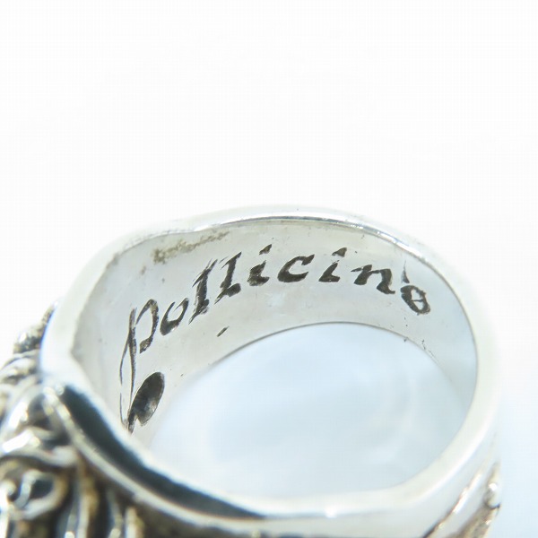 実際に弊社で買取させて頂いた【ギャラ付】Leathers and Treasures/レザーズアンドトレジャーズ ハート スクロールハートストーンリング ｗ/blue 17号-17.5号の画像 3枚目