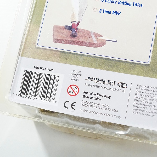 実際に弊社で買取させて頂いた(1)【未開封】MCFARLANE/マクファーレン SPORTSPICKS ボストン・レッドソックス #9 TED Willoams フィギュアの画像 7枚目