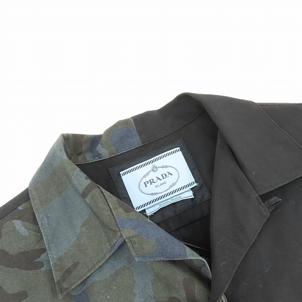 実際に弊社で買取させて頂いた【JPタグ】PRADA/プラダ ダブルマッチポプリンシャツ UCS406 S212 1ZVI/XLの画像 6枚目