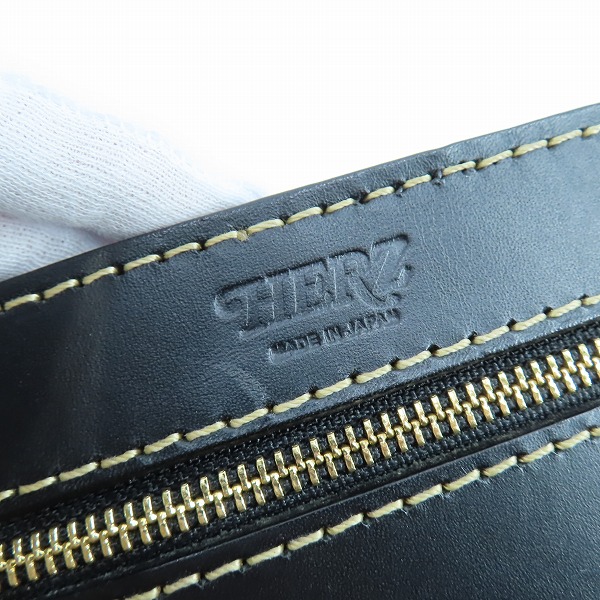 実際に弊社で買取させて頂いたHERZ/ヘルツ レザー セカンドバッグ/クラッチバッグ ブラックの画像 6枚目