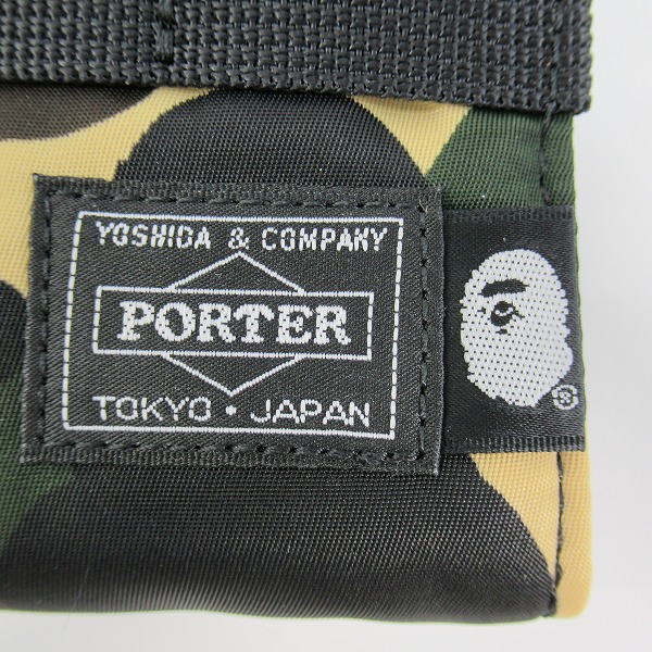 実際に弊社で買取させて頂いた【未使用】A BATHING APE ×PORTER/アベイシングエイプ×ポーター 1ST CAMO LONG WALLET ロングウォレット 001GDG831972Xの画像 3枚目