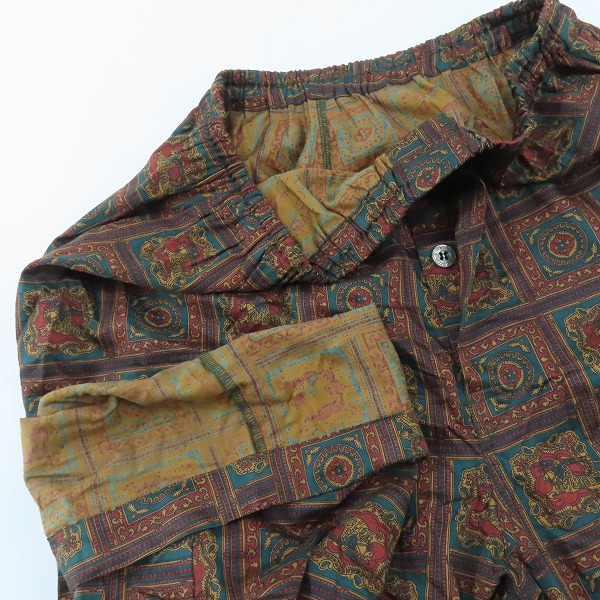 実際に弊社で買取させて頂いたBURBERRY'S/バーバリーズ 総柄 シャツ/パンツ セットアップ/Lの画像 2枚目