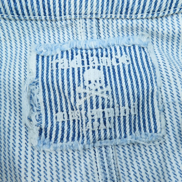 実際に弊社で買取させて頂いたmastermind JAPAN/マスターマインドジャパン radiance期 金ラメ織り込み ヒッコリー柄ジレ/ベスト MY-VE01-02-D/Mの画像 2枚目