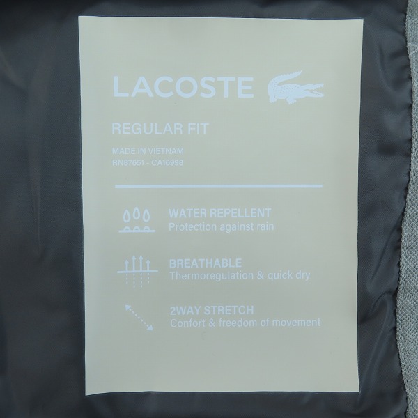 実際に弊社で買取させて頂いたLACOSTE/ラコステ ラコステ コットンピケ 鹿の子 ダウンベスト BH101LJ /XLの画像 4枚目