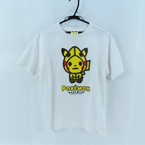 実際に弊社で買取させて頂いたA BATHING APE×Pokemon/アベイシングエイプ×ポケモン BABY MILO ピカチュウ Tシャツ M