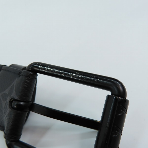 実際に弊社で買取させて頂いたLOUIS VUITTON/ルイヴィトン サンチュール ヴォヤジャー ベルト モノグラム エクリプス レザーベルト M0043 100/40の画像 5枚目