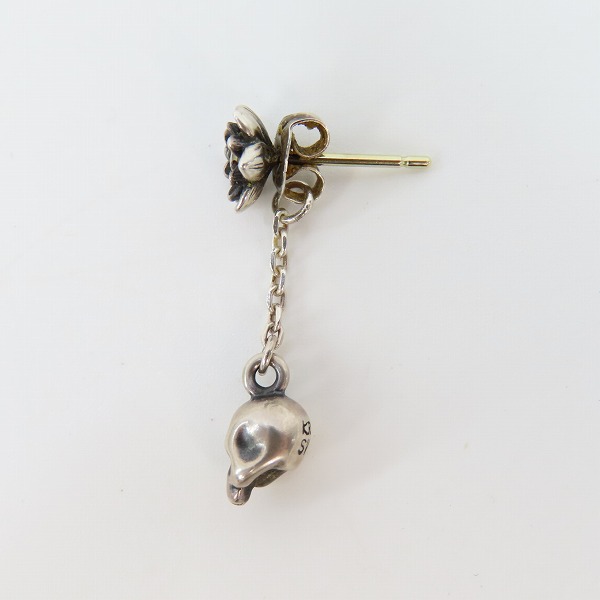 実際に弊社で買取させて頂いた【ギャラ付き】KONRON/コンロン ベビースカル ピアスの画像 3枚目