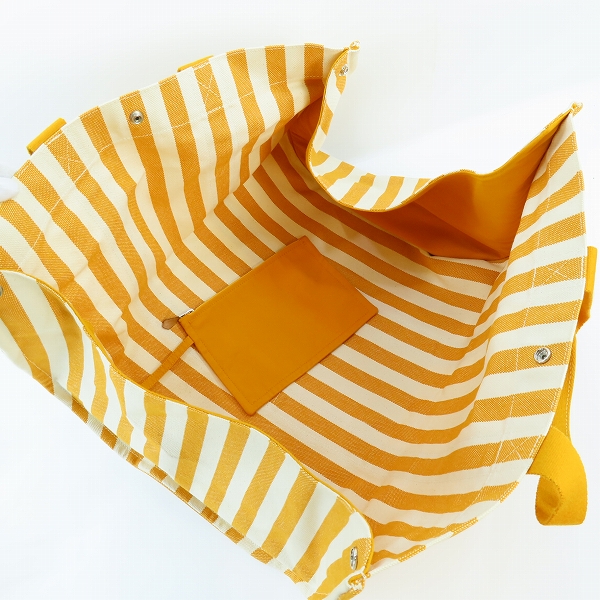 実際に弊社で買取させて頂いたHERMES/エルメス カンヌGM キャンバス ボストンバッグの画像 3枚目