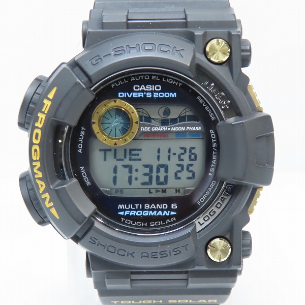 実際に弊社で買取させて頂いたG-SHOCK/Gショック FROGMAN/フロッグマン 黒金 腕時計 GWF-1000G-1JRの画像 1枚目