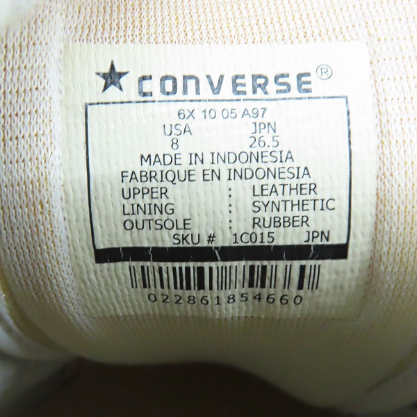 実際に弊社で買取させて頂いたCONVERSE/コンバース ONE STAR ENAMEL-LEATHER OX/ワンスター 1C015/26.5の画像 5枚目