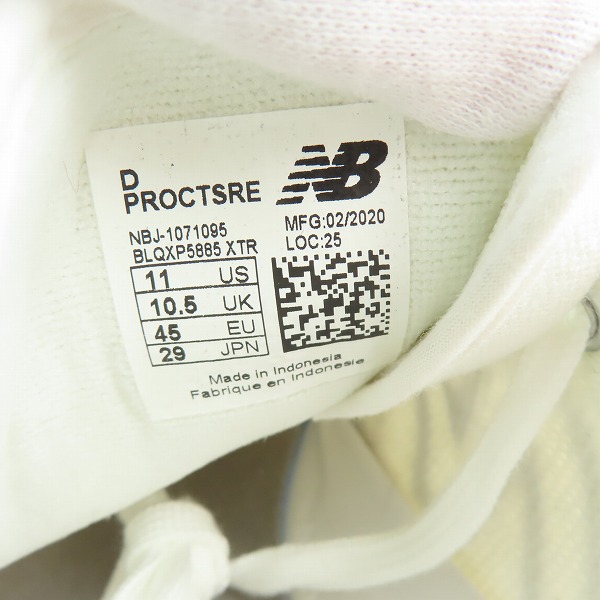 実際に弊社で買取させて頂いたNEW BALANCE/ニューバランス URBAN RESEARCH別注 PROCTSRE ローカットスニーカー/29の画像 5枚目
