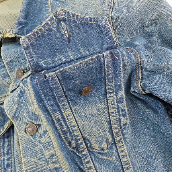 実際に弊社で買取させて頂いたLevi`s/リーバイス ボタン裏刻印45/ヴィンテージ/ビンテージ デニムジャケット の画像 3枚目