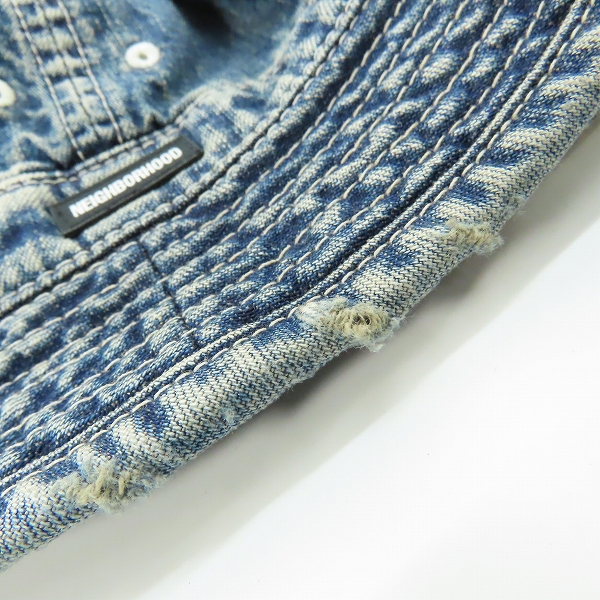 実際に弊社で買取させて頂いたNEIGHBORHOOD/ネイバーフッド 22AW DENIM BALL HAT/バケットハット 222YGNH-HT10/Mの画像 7枚目
