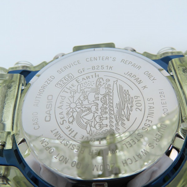 実際に弊社で買取させて頂いたG-SHOCK/Gショック LOVE THE SEA AND THE EARTH 25周年記念 イルクジ フロッグマン GF-8251K-7JRの画像 4枚目