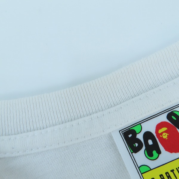 実際に弊社で買取させて頂いたBE@RBRICK×A BATHING APE/ベアブリック×アベイシングエイプ プリントカットソー/Tシャツ ホワイト Lの画像 4枚目