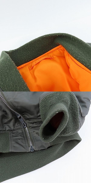 実際に弊社で買取させて頂いたALPHA INDUSTRIES/アルファインダストリーズ リバーシブル MA-1/フライトジャケット2000-476/XLの画像 9枚目