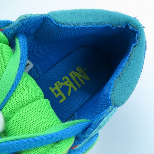実際に弊社で買取させて頂いたNIKE×KAWS×sacai/ナイキ×カウズ×サカイ BLAZER LOW Neptune Blue/ネプチューン ブルー DM7901-400/26.5の画像 4枚目