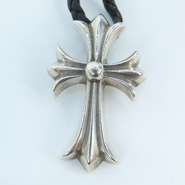 実際に弊社で買取させて頂いたCHROME HEARTS/クロムハーツ スモールCHクロスペンダントw/レザーブレードの画像 1枚目