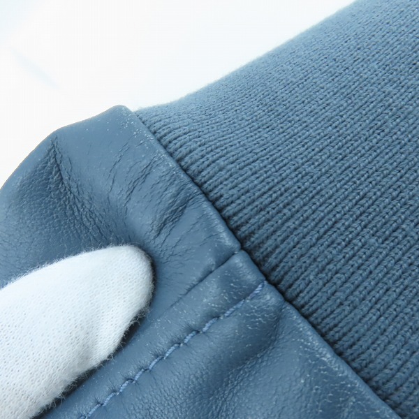 実際に弊社で買取させて頂いたdunhill london/ダンヒル ロンドン ラムレザー ジップアップブルゾン RN149617/CA5283/XLの画像 8枚目