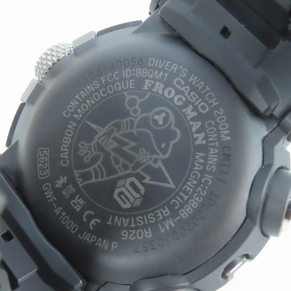 実際に弊社で買取させて頂いたG-SHOCK/Gショック FROGMAN/フロッグマン アナログ 電波ソーラー GWF-A1000C-1AJFの画像 5枚目