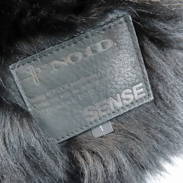 実際に弊社で買取させて頂いたNO ID./ノーアイディ THE BLACK SENSE MARKET トスカーナムートン ライダースジャケット/1の画像 2枚目