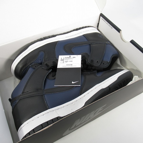 実際に弊社で買取させて頂いたNIKE×FRAGMENT DESIGN/ナイキ×フラグメントデザイン DUNK HI/ダンク ハイ ミッドナイトネイビー DJ0383-400/27の画像 7枚目