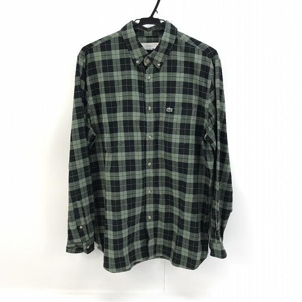 実際に弊社で買取させて頂いたLACOSTE/ラコステ コットンツイルチェックボタンダウン 長袖シャツ CH8429 /41　