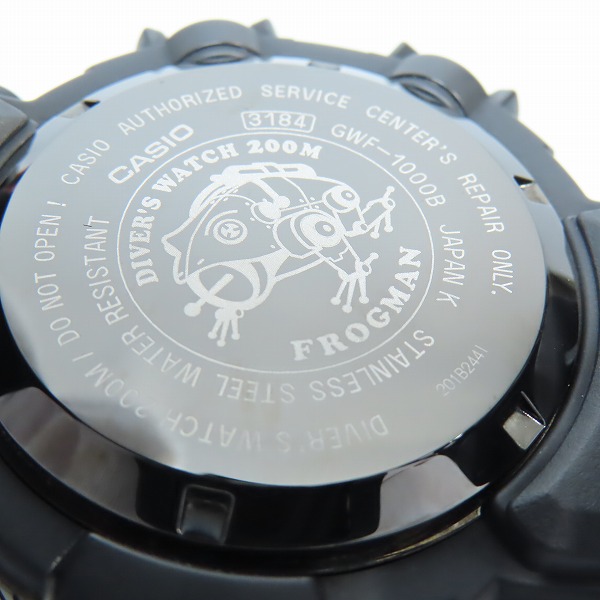 実際に弊社で買取させて頂いたG-SHOCK/Gショック FROGMAN フロッグマン ソーラー電波 GWF-1000B-1JRの画像 4枚目