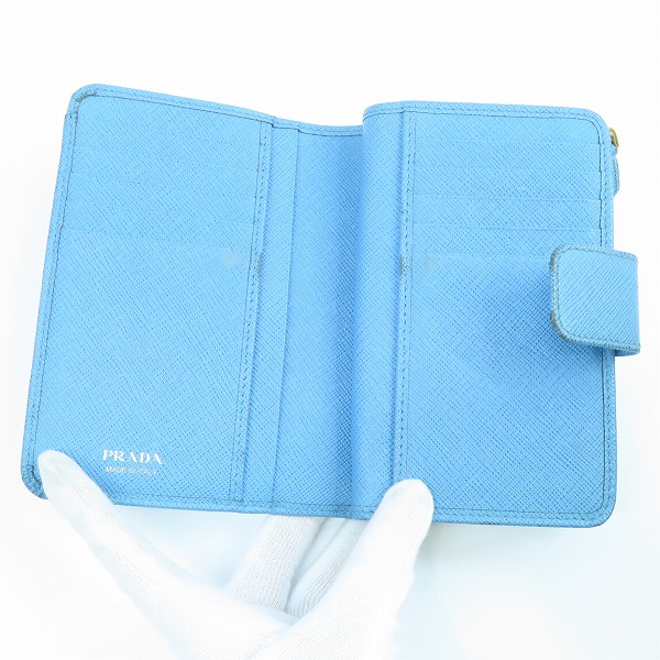 実際に弊社で買取させて頂いたPRADA/プラダ レザー 二つ折り財布  1ML225　の画像 3枚目
