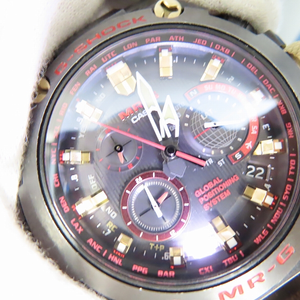 実際に弊社で買取させて頂いたG-SHOCK/Gショック MR-G 赤備え GPSハイブリッド電波ソーラー MRG-G1000B-1A4JRの画像 5枚目